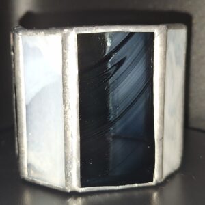 photophore octogonal noir et blanc