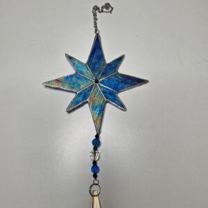 Petite étoile nacrée bleue