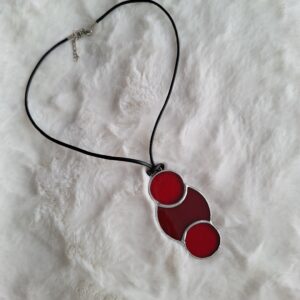 Collier rond rouge