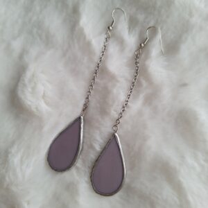 Boucles d'oreilles goutte d'eau rose